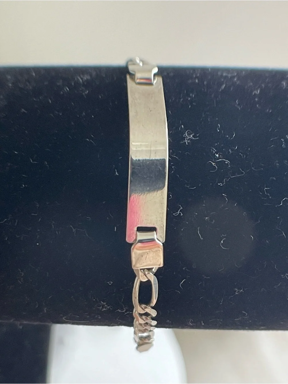 Children's Sterling-Style ID Chain Bracelet in Silver